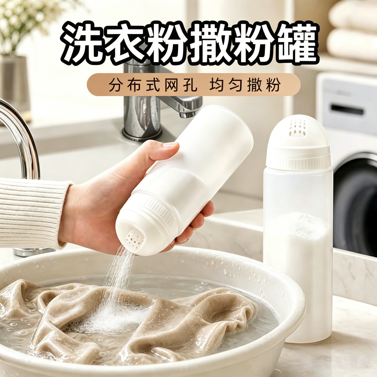 洗衣粉撒粉罐皂粉收纳盒家用分装瓶防潮便携大容量密封专用储存盒