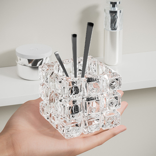 面膜勺子固定器面霜挖取勺专用桌面镜柜化妆护肤眼霜挑棒刷收纳盒