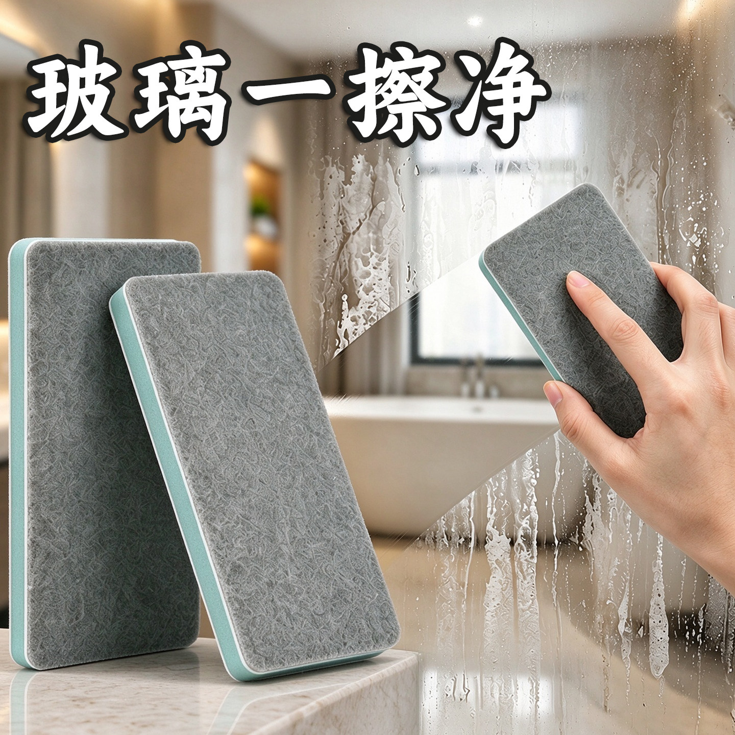 玻璃除水垢擦水痕不伤缸魔力刷