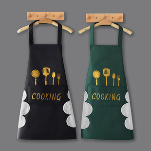 围裙厨房家用2023罩衣女新款秋冬可擦手可防水长袖耐脏专用工作服