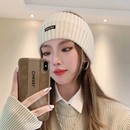 2025女款 针织发带女头巾毛线帽子月子产后头套运动黑色冷帽 秋冬季