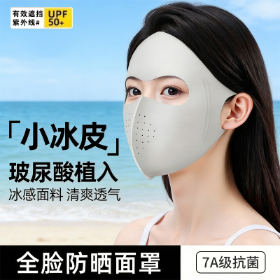 防晒面罩女高颜值脸基尼全脸夏季防紫外线冰丝轻薄透气护眼角口罩