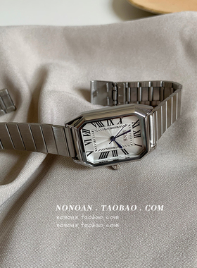 NONOAN 罗马气质表盘方形学院风森系学生潮手表女ins风简约石英表
