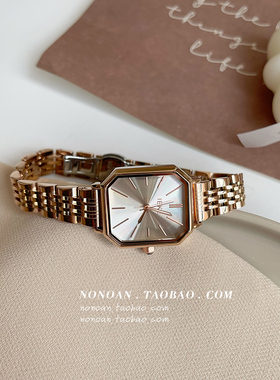 NONOAN 复古经典轻奢范气质高级精致小众ins百搭复古文艺钢带手表