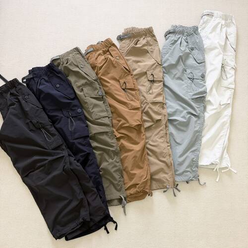 日单 AND Pants 26S 山系户外伞裤多口袋防撕裂宽松工装长裤男女