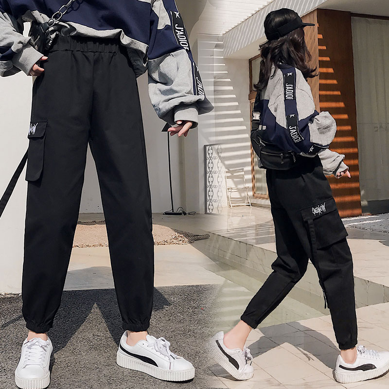 Real shot fashion American overalls women's spring loose style corset Capris