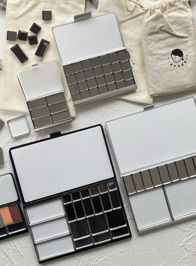 Tn水彩盒便携式旅行版颜料盒颜料分装盒名片盒子定制写生超薄盒子