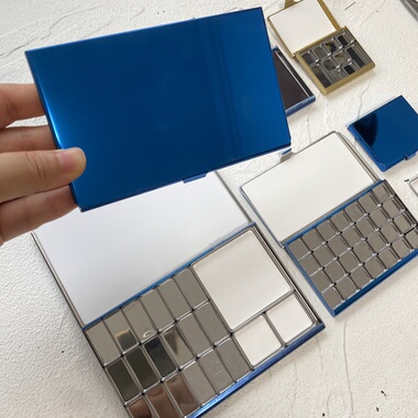 磁吸便携超薄TN水彩盒颜料盒自配色颜料分装旅行手账水彩盒宝石蓝