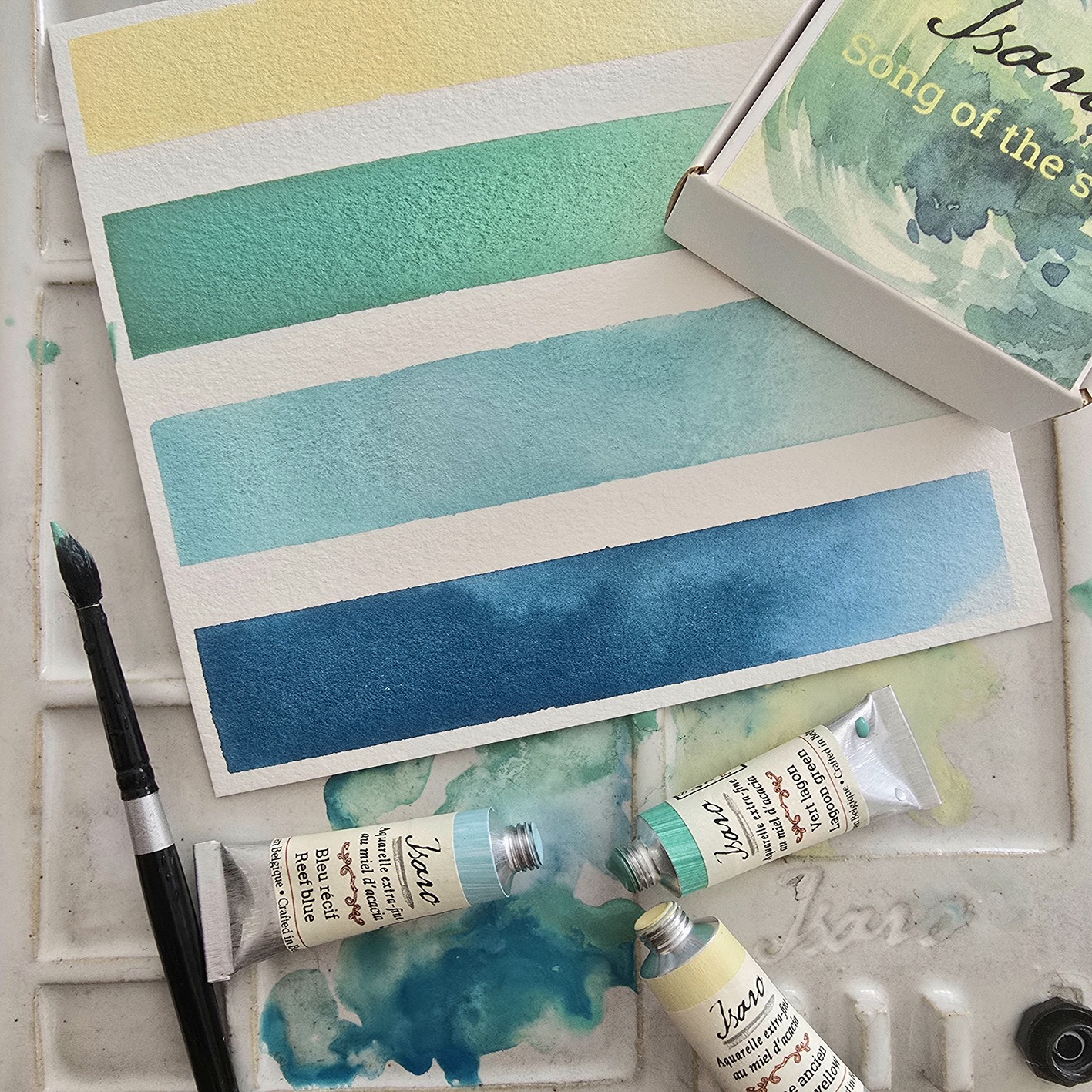 比利时Isaro伊莎罗水彩2025夏季蓝色系列限定新色