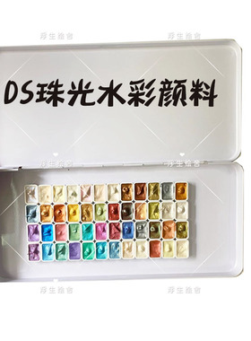 包邮丹尼尔史密斯12色24色闪光DS珠光水彩颜料全色系48色分装美甲