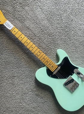 标准款TL电吉他 芬达Tele达芙妮蓝色枫木指板22品无标 法立达代工