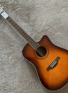 41寸全单民谣日落色云杉木+桃花心木全单箱体 德国ZOLLER品牌台产