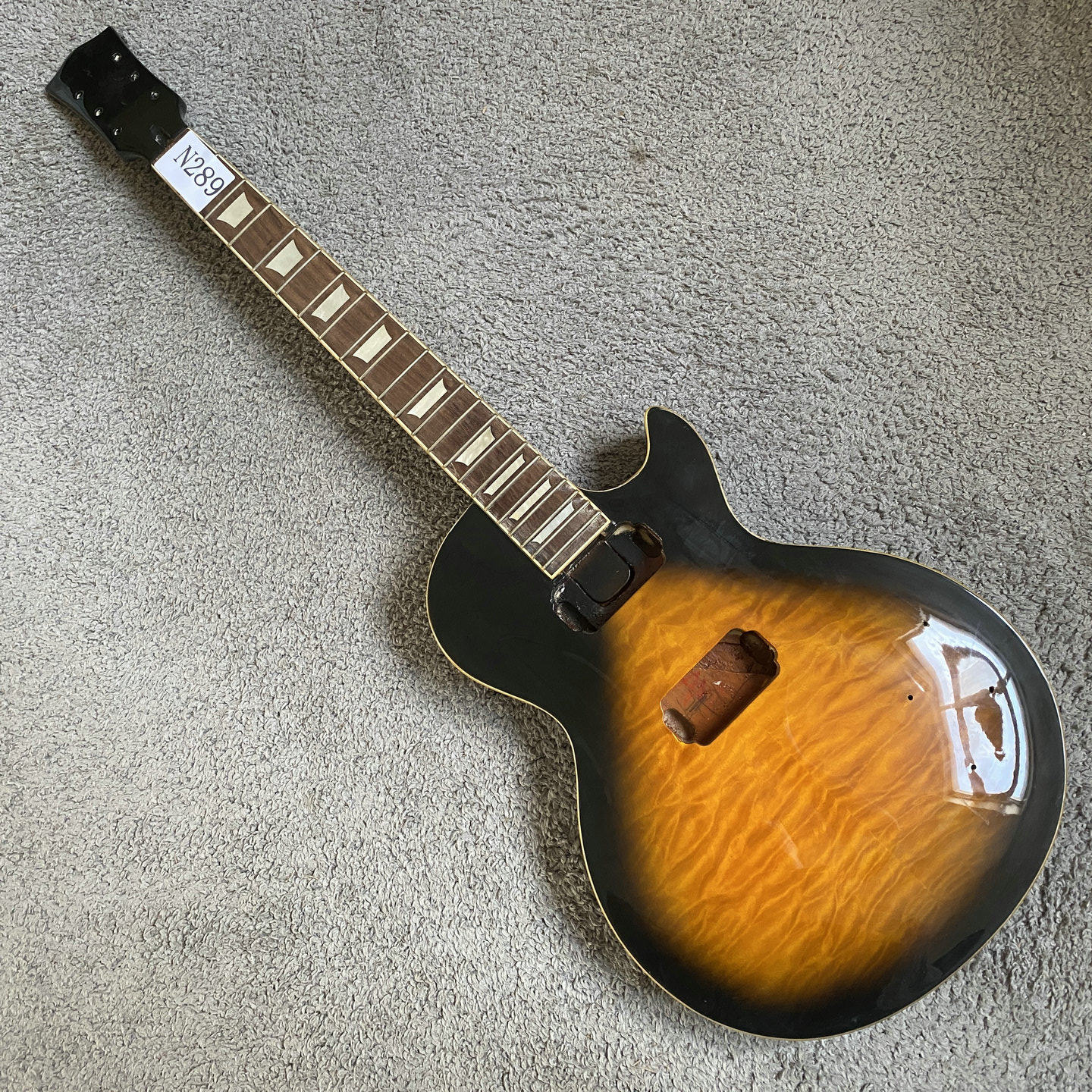 定制电吉他LP Standard枫木大花非洲桃花芯22品吉他套装DIY半成品