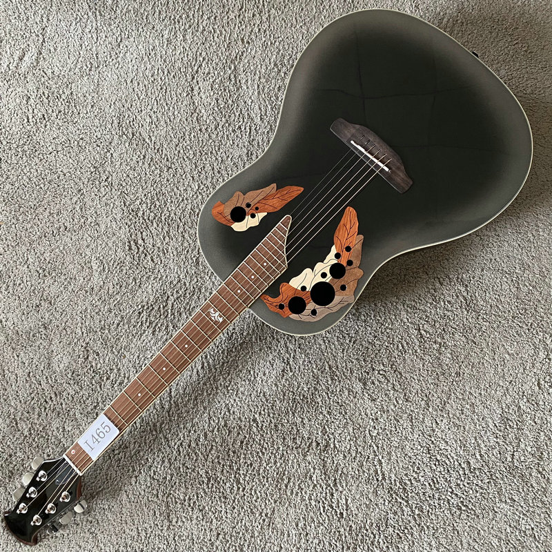 样品琴 奥威逊Ovation款式无标胶背吉他 钢弦民谣 24品 台产 特价