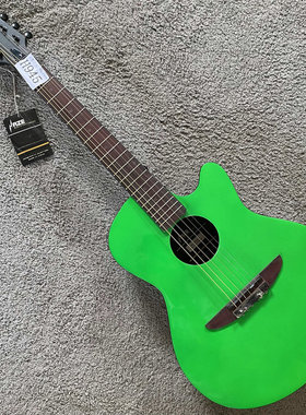金属绿色 Haze正品奥威逊民谣吉他 40英寸 ovation款式胶背木吉他