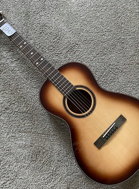 38寸跨界吉他 Parlor桶形西提卡云杉木单板 民谣钢弦 台产 样品琴