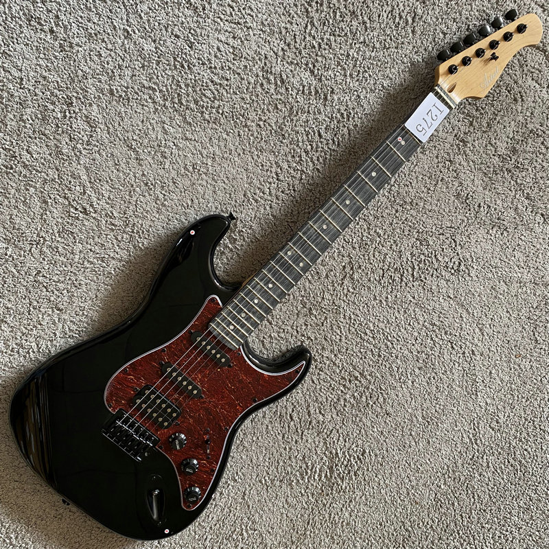 fender款st电吉他 黑色 单摇金属摇滚 外贸出口样品琴 入门练习琴