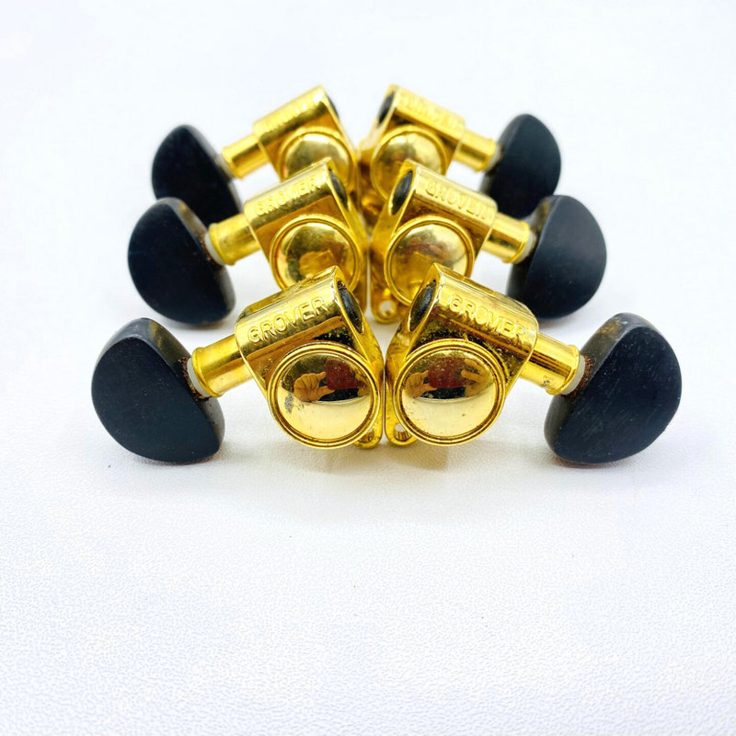 金色电吉他琴钮封闭准韩国进口GROVER木吉他10MM90度固定卷弦器