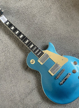 j&d电吉他 LP吉他 金属蓝色22品玫瑰木 LP Standard杰克丹尼 库存
