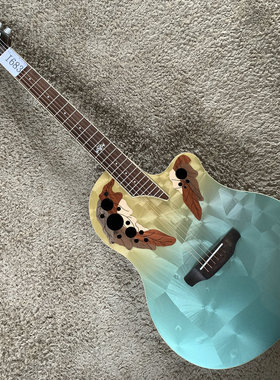 奥威逊Ovation款木吉他 41英寸民谣 24品胶背吉他 冰花油漆新款琴