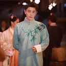 复古说书人快板演出服相声服装 长衫 长袍马褂中式 相声大褂民国唐装