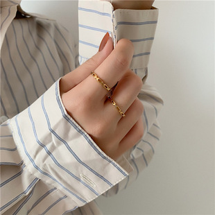 法式ins风镂空骨节戒指个性百搭食指戒B111