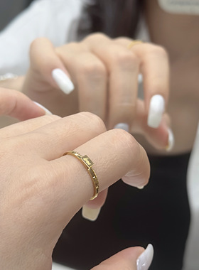 钛钢不掉色Love双拼麻花戒指