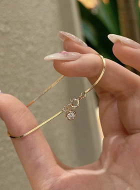 不掉色轻奢高级感镶钻泡泡手链