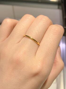 钛钢戒指光面高级感保色戒指