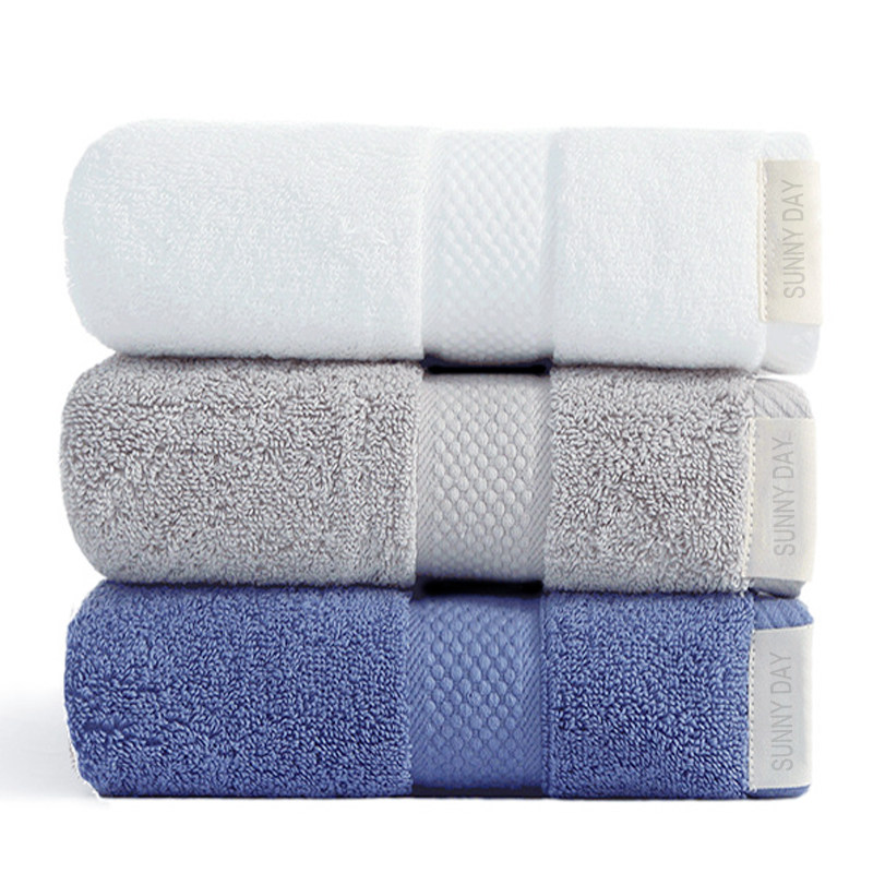 柔软舒适毛巾纯棉成人家用加大加厚吸水柔软男女面巾3条装不掉毛