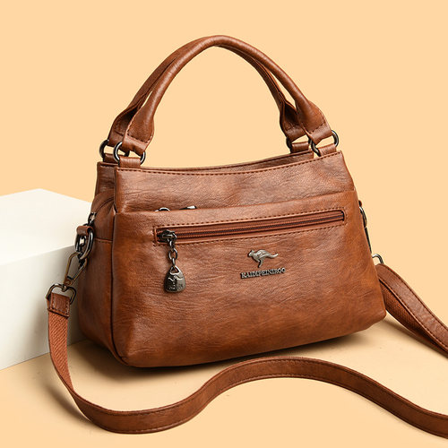 真皮包包女士2024新款手提包单肩包中老年妈妈斜挎包大容量软皮包