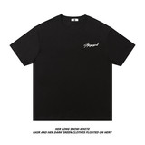白底T8802-P45棉美式简约短袖T恤手工刺绣夏季宽松潮t恤，男装T恤，电商C309A