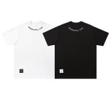 白底T6116-P5281%棉19%锦纶痞帅领口字母刺绣圆领短袖T恤半袖t，男装T恤，电商C309A
