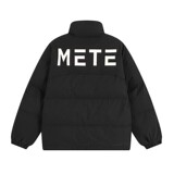 YR009-P160男装新款白底平铺字母印花立领白鸭绒羽绒服外套男，男装羽绒服，电商C309A