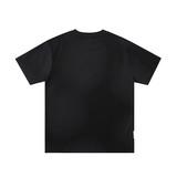 白底T5746-P3849%棉47%聚酯纤维4%氨纶做旧破洞工艺短袖T恤潮，男装T恤，电商C309A