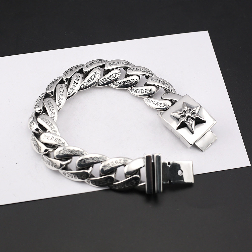 JPVIP复古六芒星重工美式粗链条泰银手链做旧风格镀纯银潮流手环,饰品/流行首饰/时尚饰品新,手链,淘宝优惠券,粉丝福利购,淘宝优惠卷