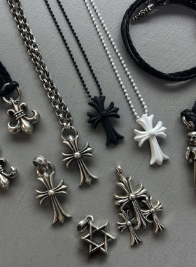 美国高校泰银骷髅人吊坠皮绳项链