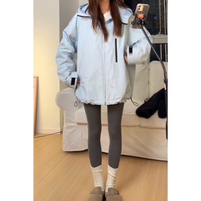 are U shop冲锋衣羽绒服女冬季短款白鸭绒小个子高级感超好看外套