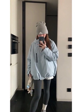 【现货】im90白鸭绒羽绒服连帽三合一冲锋衣女可拆内胆立领外套向