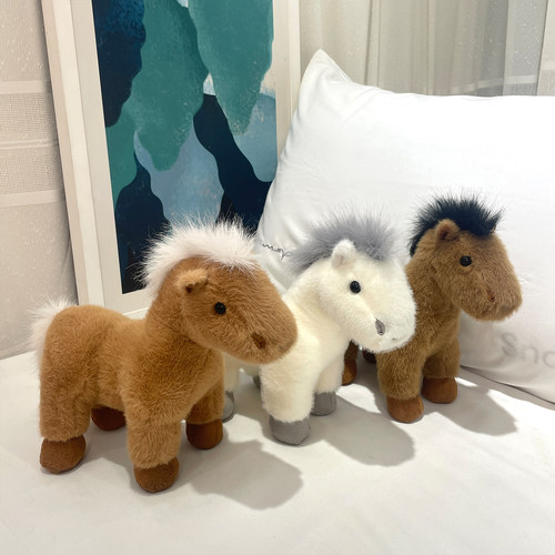 仿真小马毛绒公仔抱枕生日礼物