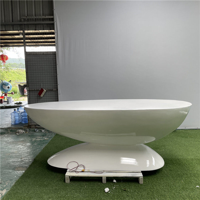 玻璃钢接待前台学习机构服务咨询吧台时尚玻璃钢迎宾高端烤漆定制