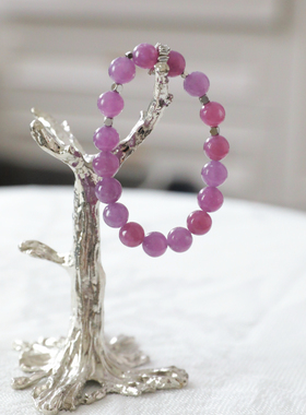 浅姑家粉紫祖母晶手链