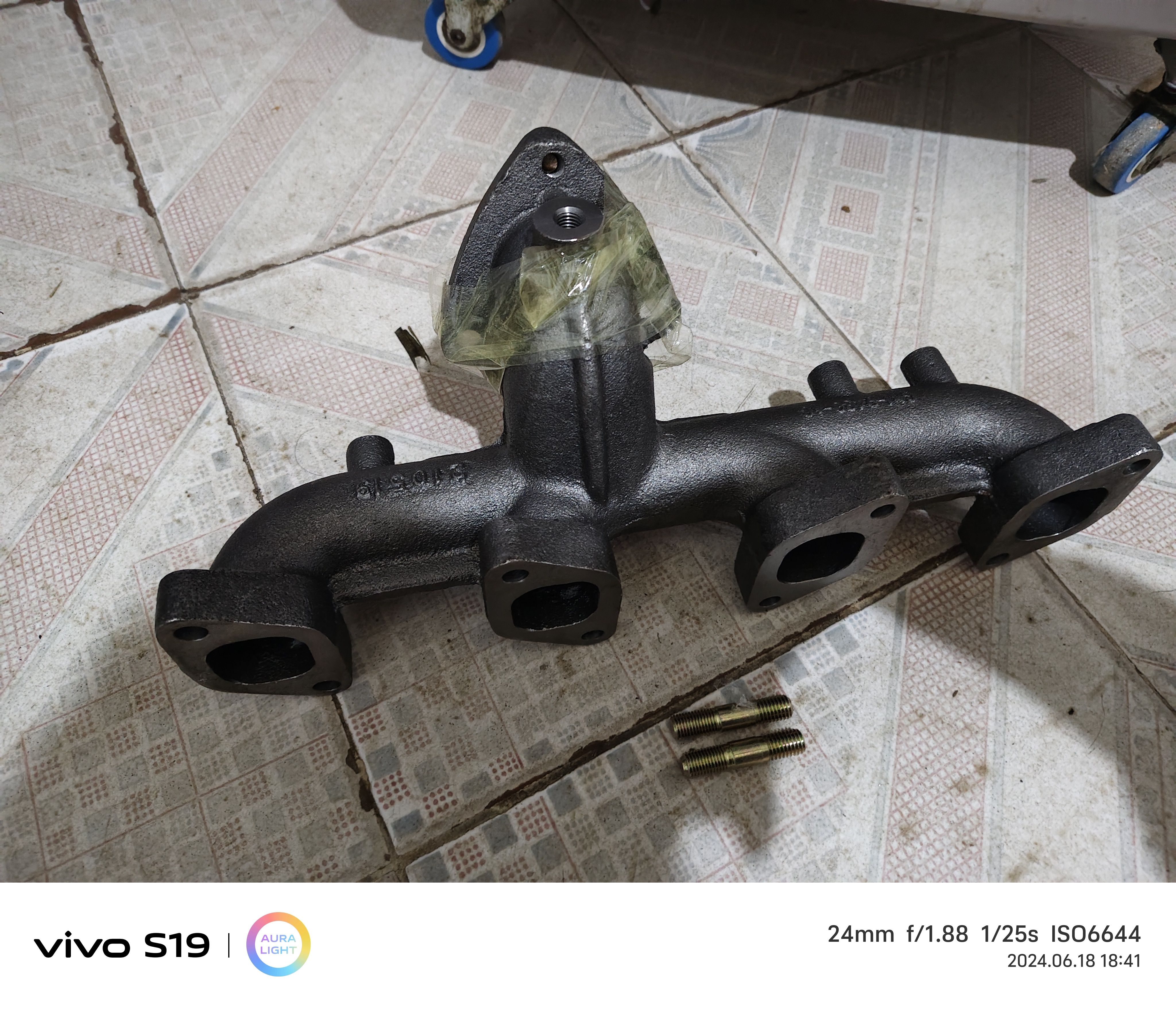 适用顺达凯运凯锐江铃排气管国5排气支管垫片原装发动机排气支管