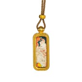 定图擦擦唐卡西藏彩绘五爷文殊药师扎基拉姆黄财彩绘唐卡吊坠