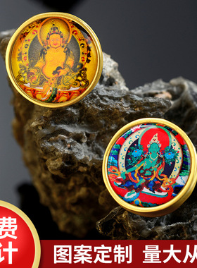 景区定 制唐卡吊坠文殊绿度母楞严咒锁骨链旅游纪念品项链小吊坠