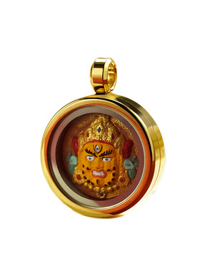 景区定制嘎乌盒唐卡项链吊坠配件饰品手绘diy擦擦小吊坠单坠