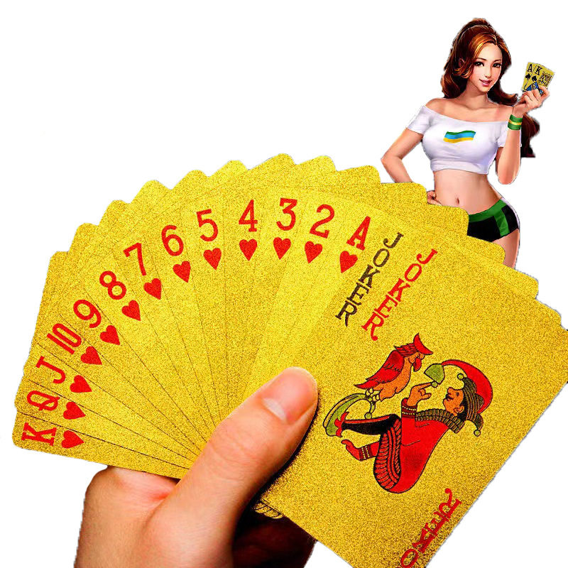 清仓美元扑克牌金箔扑克牌 银箔扑克牌批发 金色土豪金扑克