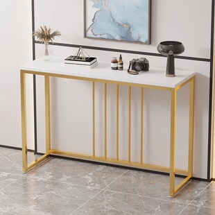 轻奢风玄关桌入户玄关台置物架走廊条案客厅靠墙长条桌子极窄铁艺