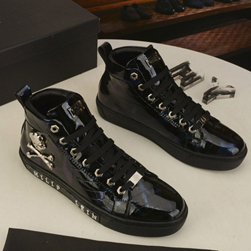 thumbnail for Trendy men's high-top shoes, Korean versatile 2026 new Martin boots, men's casual genuine leather breathable board shoes