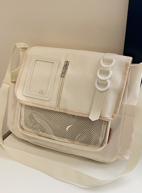 日系大容量休闲单肩包小众设计时尚百搭手提包上课通勤痛包斜挎包